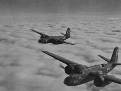 Douglas Havocs in flight during World War II