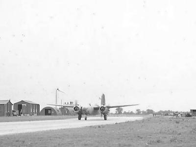 A-20 Bomber Taxiing for Take Off
