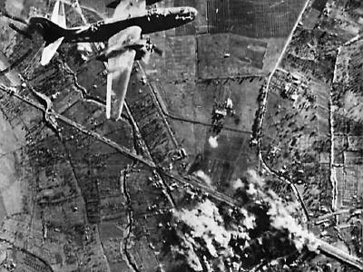 A-20 bombs German positions at Cisterna 1944