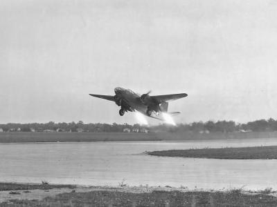 Jet Assisted Take Off of A-20B Havoc
