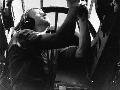 102nd OS gunner on A-20A 1941