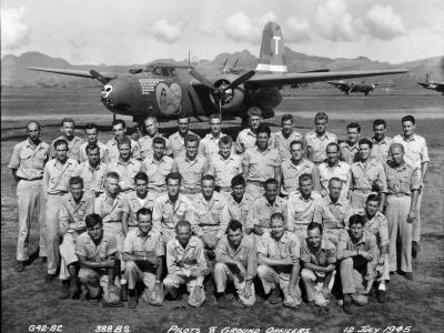 A-20 Havoc and personnel of the 312th Bomb Group, 388th BS,128 July 1945