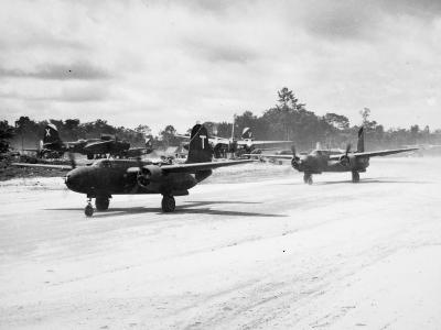 417th Bomb Group Havocs taxis at Floridablanca, Philippines