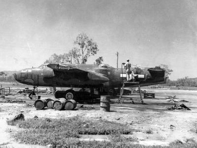 A-20 Havoc under repair at Townsville Australia 1944