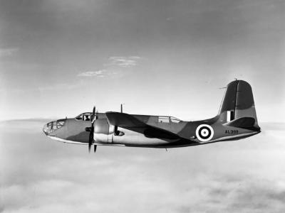 Brand new Boston III AL399 in flight