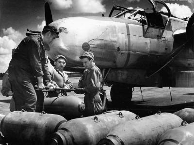 500lb Pound Bombs Loaded on Invader