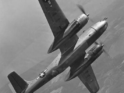 A-26 in flight