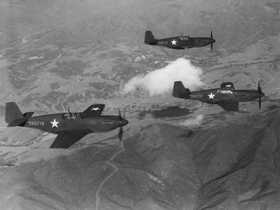 Formation of North American A-36 Apache in flight 1943