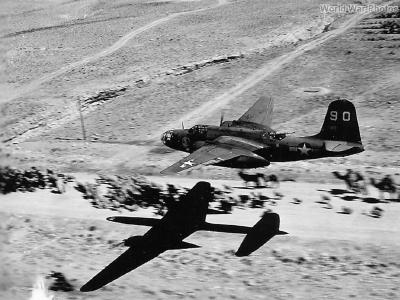 A-20B 41-3445 Buzzing Low Over Camels North Africa