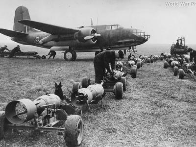 British Ground Crews Load Bombs