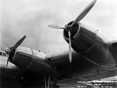 Boeing XB-15 engines cowlings, 28 April 1937