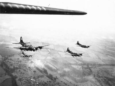 B-17 Bombers formation 384th Bomb Group