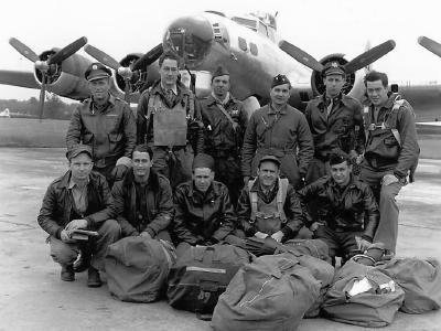 Crew and B-17G Flying Fortress bomber