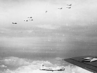 384th Bomb Group B-17 Bombers Heading to Target 2