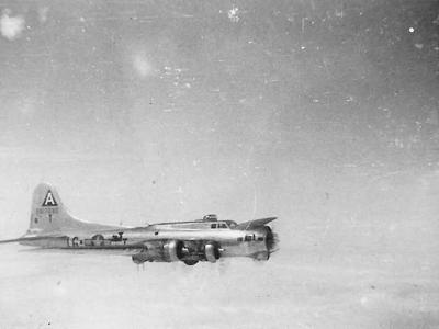 Aerial View 91st Bomb Group 322nd Bomb Squadron B-17 Bomber 42-107030