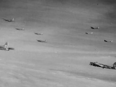 B-17 398th Bomb Group Bomb Run Photo Heilbronn 1 March 1945