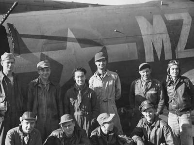 B-17 Flying Fortress and Crew of the 96th Bomb Group 413th BS Named Big Dick