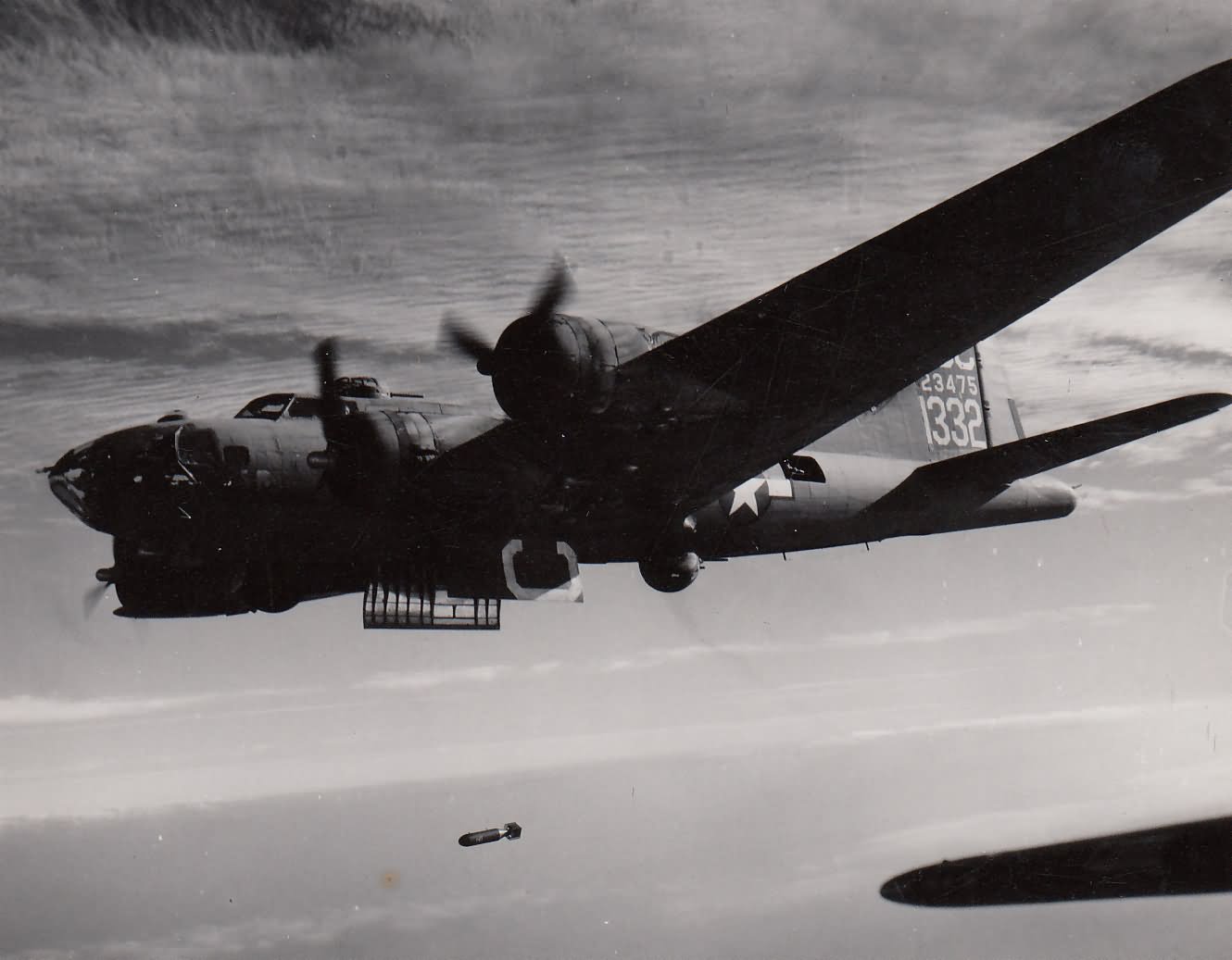 B-17 Flying Fortress Bomber From Operational Training Unit Drops Bomb 396th Bomb Group