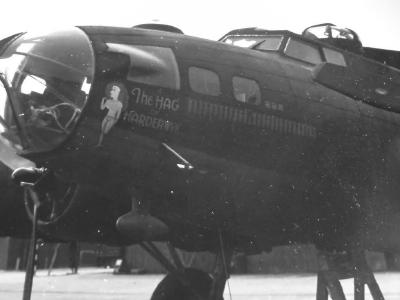 B-17 Flying Fortress nose art The Hag of Harderwyk