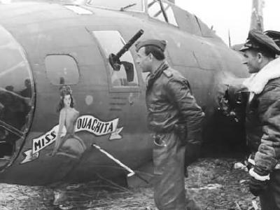 B-17F Flying Fortress Nose art Miss Ouachita