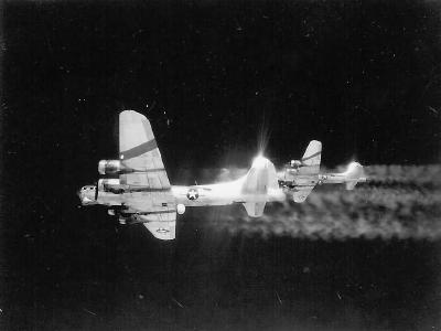 Pair of B-17 Bombers Leaving Contrails