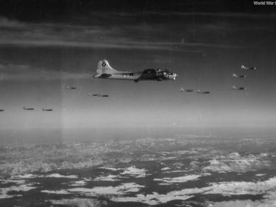 B-17G 99th BG over Regensburg 20 January 1945