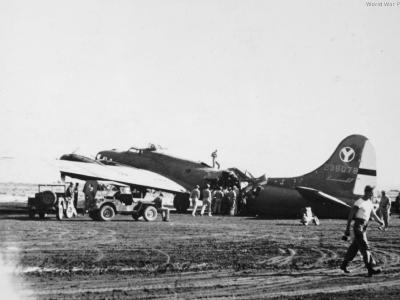 B-17G 42-38078 2nd Bomb Group, 429th BS after hit by flak