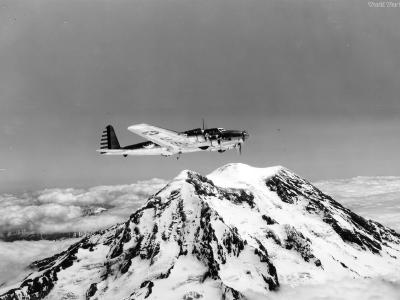 Boeing Y1B-17 over Mt Ranier