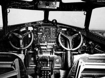 Cockpit of a B-17G October 1944