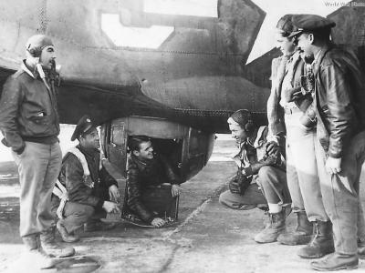 Crewmen of the 379th BG 526th BS B-17 Bad Penny 43