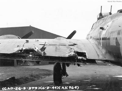 Flak Damage to 379th BG B-17