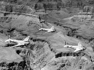 B-18A bombers of the 19th Bomb Group over the Grand Canyon 1939