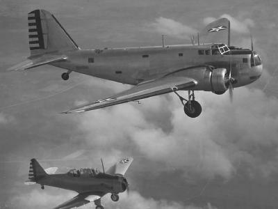 B-18 and BT-9 over Randolph Field