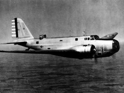 Douglas DB-2 37-34 in flight 4