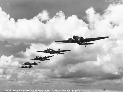 Formation of B-18A’s of the 21st RS