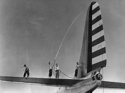 Soldiers washing Douglas XB-19 at March Field 1941