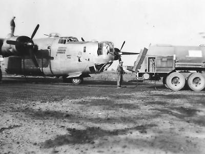 B-24J DAISY MAE Being Refueled