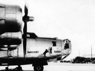 B-24J Liberator Nose Art „Impatient Virgin”