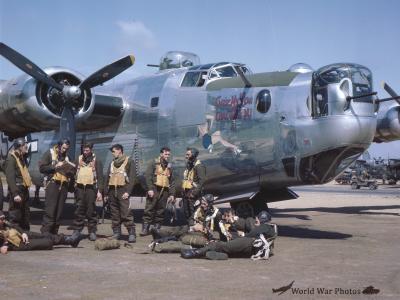 B-24 Liberator with crew