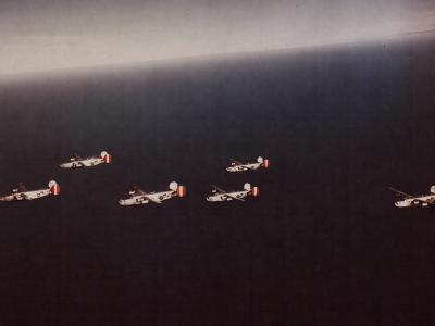 B-24 Liberators 458th Bomb Group 8th AF over North Sea