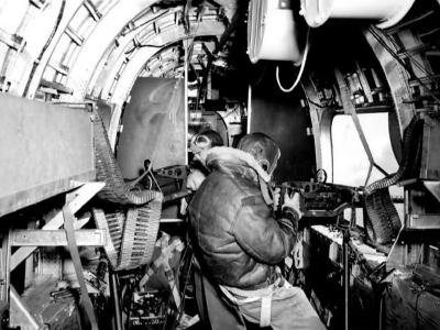 B-24 Liberator Waist Gunner In Action