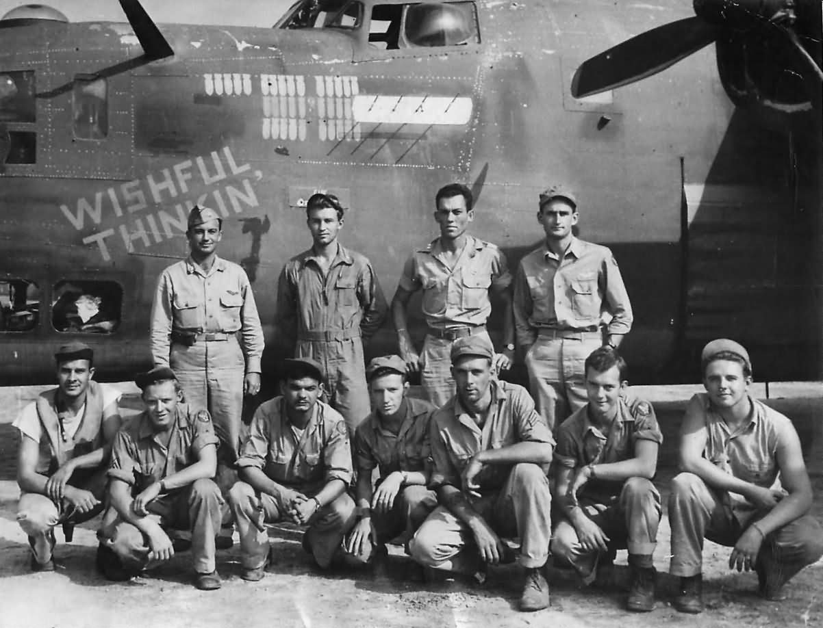 Crew by B-24D of 23rd BS, 5th Bomb Group, 13th AF