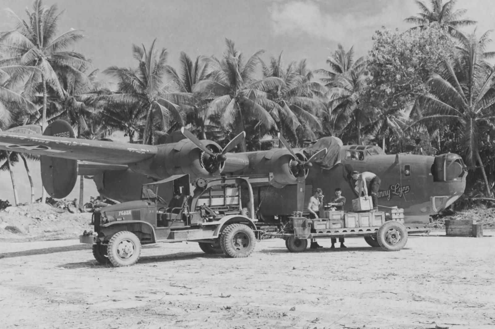 B-24J Liberator 30th Bomb Group Being Serviced