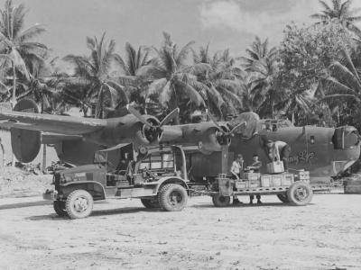 B-24J Liberator 30th Bomb Group Being Serviced