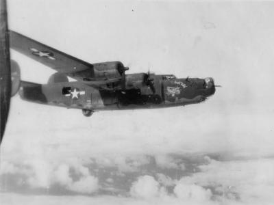 B-24 Liberator in Flight 455th Bomb Group Fords Folly 42-52249