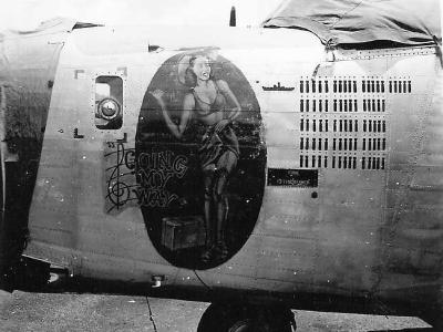 B-24 Liberator Bomber 11th Bomb Group Going My Way Nose Art