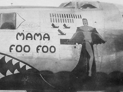 B-24 Liberator Bomber Mama Foo Foo Nose Art 308th Bomb Group