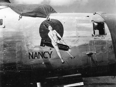 B-24 Liberator Bomber Nancy Nose Art 11th Bomb Group 42nd Bomb Squadron