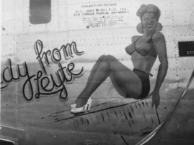 B-24 Liberator Nose Art Lady from Leyte 43rd Bomb Group 65th Bomb Squadron 5th AF