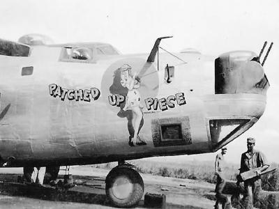 B-24 F-7A Liberator Patched Up Piece 20th Combat Mapping Squadron, 6th Photographic Reconnaissance Group